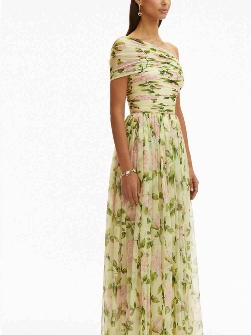 NWT JardinVue floral skew collar maxi dress size XS